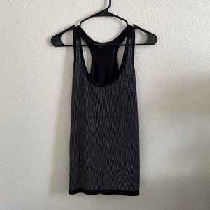 Black Rhinestone Racerback Tank